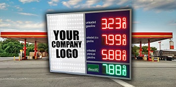 LED programmable gas price signs 