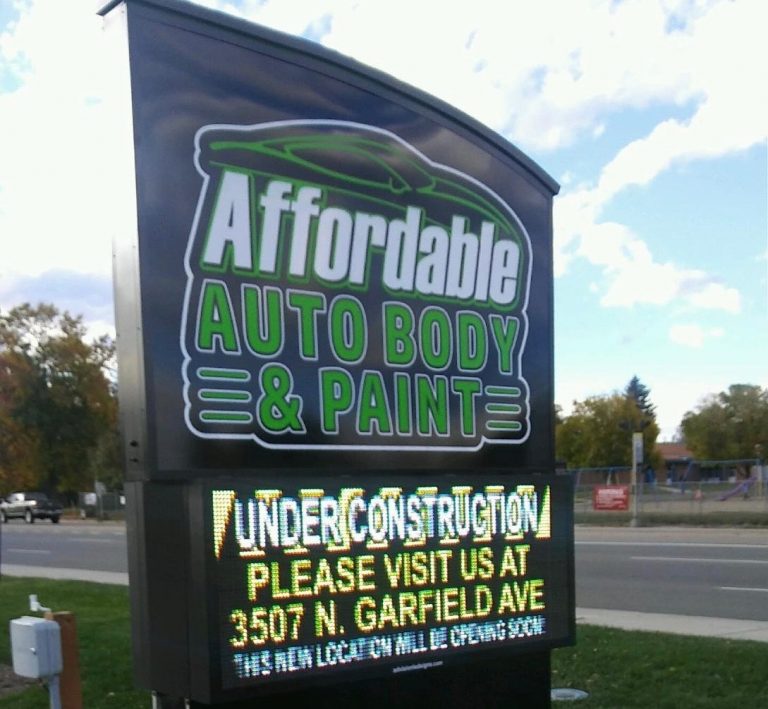 Auto body Repair Shop LED Sign